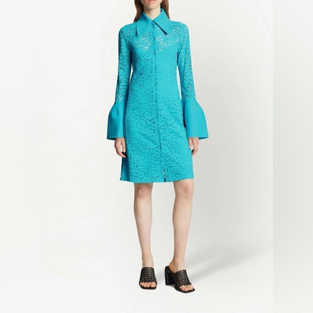 Proenza Schouler floral lace shirtdress size 4